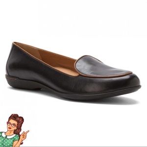 Dansko Nastacia Tailored Flats Black Nappa Leather